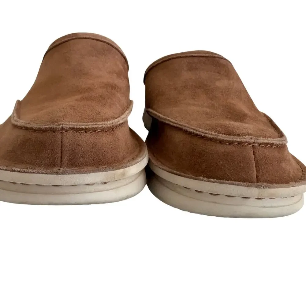 Vionic Mens Uptown Clog Tan Suede Slip On Mules Comfort Shoes Casual Preppy 8